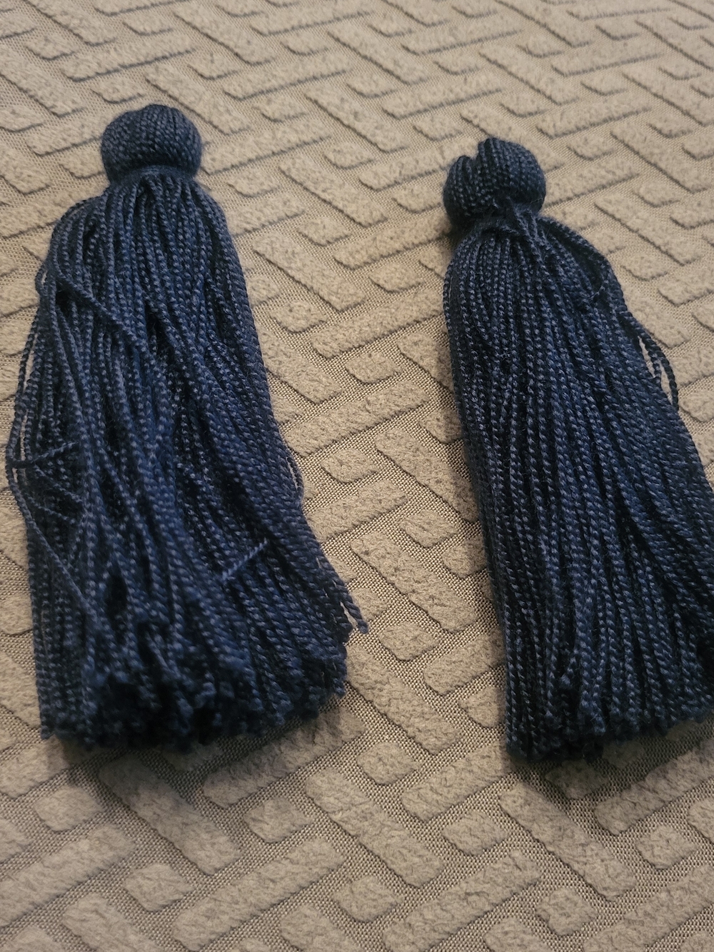 Eloquii Navy Blue Decorative Tassel Earrings - Women Accessories